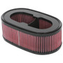 K&N E-0636 Oval Replacement Air Filter for 2020-2026 Chevrolet Corvette - Red Cotton Gauze, Lifetime Warranty