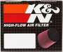 K&N RU-3700 Universal Clamp-On Air Filter - Round Tapered, Cotton Gauze, 5" OD x 4" H