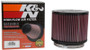K&N RU-3060 Universal Clamp-On Air Filter - Round Straight, Cotton Gauze, 7.5" OD x 6" H