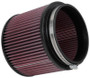 K&N RU-3060 Universal Clamp-On Air Filter - Round Straight, Cotton Gauze, 7.5" OD x 6" H