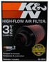 K&N RE-0950 Red Round Tapered Universal Clamp-On Air Filter