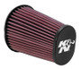 K&N RE-0960 Oval Straight Universal Clamp-On Air Filter - Black Powder Coated Top