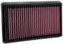K&N High-Flow Air Filter 33-5106 for 2019-2023 Jeep Gladiator Wrangler - Panel Replacement Filter