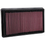 K&N High-Flow Air Filter 33-5106 for 2019-2023 Jeep Gladiator Wrangler - Panel Replacement Filter
