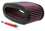 K&N E-1946 Oval Replacement Air Filter for 1994-1997 Ford F-250 F-350 Super Duty - Red Cotton Gauze, Lifetime Warranty