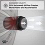 K&N RC-2454 Universal Clamp-On Oval Air Filter 4-Pack - Chrome Top