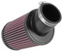 K&N RX-3800 Red Universal X-Stream Clamp-On Air Filter - Angled