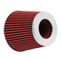 K&N RG-1003RD-L Red Round Tapered Universal Clamp-On Air Filter Multi Lingual - Adjustable Flanges