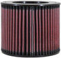 K&N E-2440 Round Replacement Air Filter for 1993-1997 Toyota Land Cruiser - Red Cotton Gauze, Lifetime Warranty