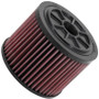 K&N E-2987 Round Replacement Air Filter for 2012-2018 Audi A6 A7 - Red Cotton Gauze, Lifetime Warranty