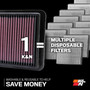 K&N High-Flow Air Filter 33-5049 for 2016-2026 Buick Enclave Chevrolet Traverse - Unique Replacement Filter
