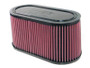 K&N E-3033 Rectangular Replacement Air Filter for Harley-Davidson RK Series - Red Cotton Gauze, Lifetime Warranty