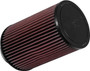 K&N RU-5045 Red Round Tapered Universal Clamp-On Air Filter - 9.5in Height