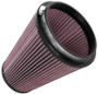 K&N RU-5046 Red Round Tapered Universal Clamp-On Air Filter - 7.5in Diameter