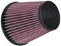 K&N RU-1035 Red Round Tapered Universal Clamp-On Air Filter - Offset Flange