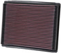 K&N 33-2015 High-Flow Replacement Panel Air Filter for 1986-1993 Ford Mustang Thunderbird Lincoln - 11.25x8.875 in