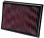 K&N High-Flow Air Filter 33-2438 for 2010-2024 Lexus Toyota 4Runner FJ Cruiser GX460 - Panel Replacement Filter