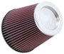 K&N RF-1041 Red Round Tapered Universal Clamp-On Air Filter - Chrome Top