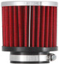 K&N 62-1480 Vent Air Filter / Breather - Non-woven Synthetic, Chrome Top, Rubber Base, 1-3/4" Clamp-On