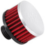 K&N 62-1495 Vent Air Filter / Breather - Non-woven Synthetic, Chrome Top, Rubber Base, 1/2" Screw-In