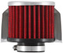 K&N 62-1513 Vent Air Filter / Breather - Non-woven Synthetic, Chrome Top, Rubber Base, Chrome Deflector Shield, 1-3/8" Flange