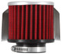 K&N 62-1514 Vent Air Filter / Breather - Non-woven Synthetic, Chrome Top, Rubber Base, Chrome Deflector Shield, 1-1/2" Flange