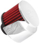 K&N 62-1516 Vent Air Filter / Breather - Non-woven Synthetic, Chrome Top, Rubber Base, Chrome Deflector Shield, 1-1/4" Push-In