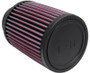 K&N RU-1460 Universal Clamp-On Round Straight Air Filter - Angled Flange