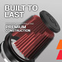 K&N RU-1460 Universal Clamp-On Round Straight Air Filter - Angled Flange