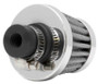 K&N 62-1600WT Vent Air Filter / Breather - White Synthetic, Chrome Top/Base, 3/8-1/2" Flange