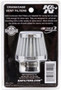 K&N 62-1600WT Vent Air Filter / Breather - White Synthetic, Chrome Top/Base, 3/8-1/2" Flange