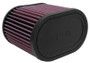 K&N RU-1500 Universal Clamp-On Oval Straight Air Filter