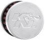 K&N 62-2480 Vent Air Filter / Breather - Non-woven Synthetic, Chrome Top/Base, 9/16" Clamp-On