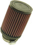 K&N RU-1710 Universal Clamp-On Air Filter - Round Straight, Cotton Gauze, 3.5" OD x 5" H