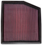 K&N High-Flow Air Filter 33-2458 for 2011-2015 BMW 135i 335i X1 - Panel Replacement Filter