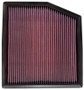 K&N High-Flow Air Filter 33-2458 for 2011-2015 BMW 135i 335i X1 - Panel Replacement Filter