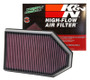 K&N High-Flow Air Filter 33-2460 for 2011-2023 Chrysler Dodge 300 Challenger Charger - Panel Replacement Filter