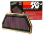 K&N HA-6007 Unique Replacement Air Filter for 2007-2026 Honda CBR600RR - Red Cotton Gauze, Lifetime Warranty