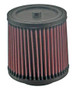 K&N HA-6806 Round Straight Replacement Air Filter for Honda - Red Cotton Gauze, Lifetime Warranty
