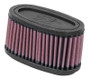K&N HA-7504 Oval Tapered Replacement Air Filter for Honda VT750 - Red Cotton Gauze, Lifetime Warranty