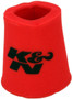 K&N 25-0810 Red Airforce Pre-Cleaner Round Tapered Foam Wrap - 6in Base, 5in Top, 9in H, Oiled Foam
