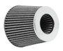 K&N RG-1001WT White Round Tapered Universal Clamp-On Air Filter - Chrome Top w/ Adjustable Flanges