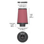 K&N RG-1002RD Red Round Tapered Universal Clamp-On Air Filter - Chrome Top w/ Adjustable Flanges