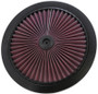 K&N 66-1401 X-Stream Top Filter - 14in Round Lid, Black Powder Coated