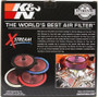 K&N 66-1401 X-Stream Top Filter - 14in Round Lid, Black Powder Coated
