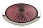 K&N 66-1401XP X-Stream Top Filter - 14in Round Lid, Chrome Metal