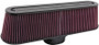 K&N RP-5135 Universal Oval Straight Air Filter with Carbon Fiber Top and Base