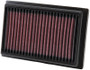 K&N High-Flow Air Filter 33-2485 for 2012-2026 Toyota Corolla Prius - Panel Replacement Filter