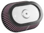 K&N E-3988 Custom Replacement Air Filter for Harley-Davidson RK Series - Red Cotton Gauze, Lifetime Warranty