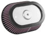 K&N E-3988 Custom Replacement Air Filter for Harley-Davidson RK Series - Red Cotton Gauze, Lifetime Warranty